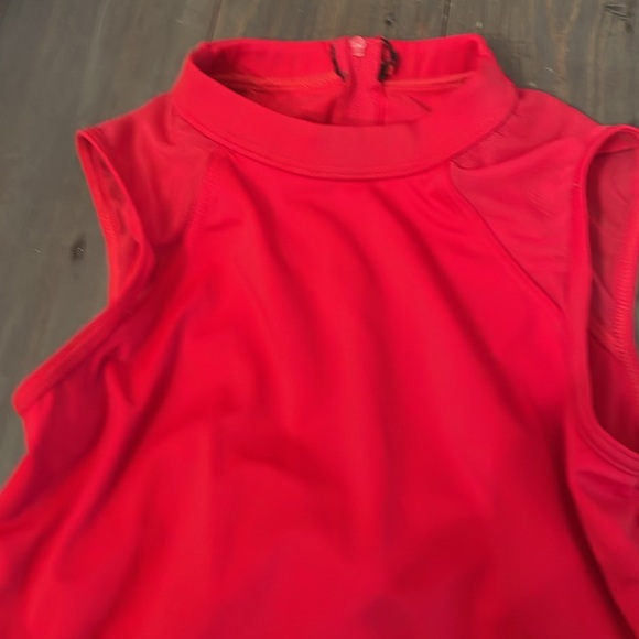 Red Leotard, adult med zippered back - Picture 2 of 4